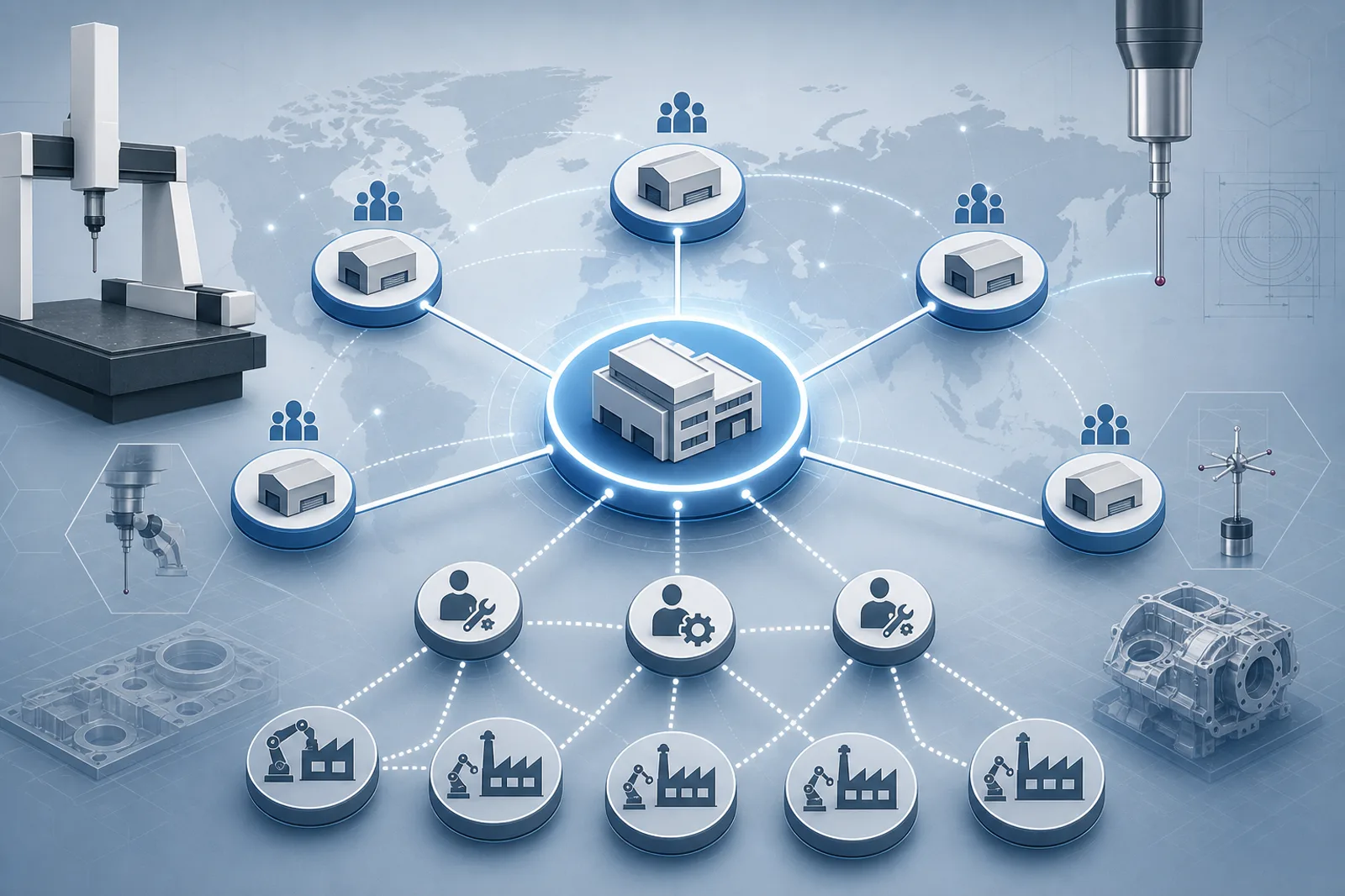 Metrology distributor network illustration