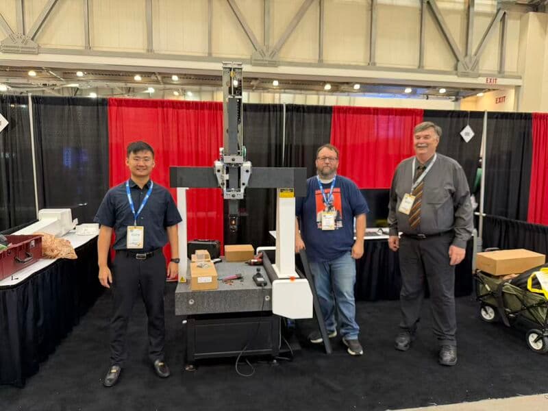 PeakMerit team and Pisces CMM at Booth 609, Advanced Manufacturing Expo 2026
