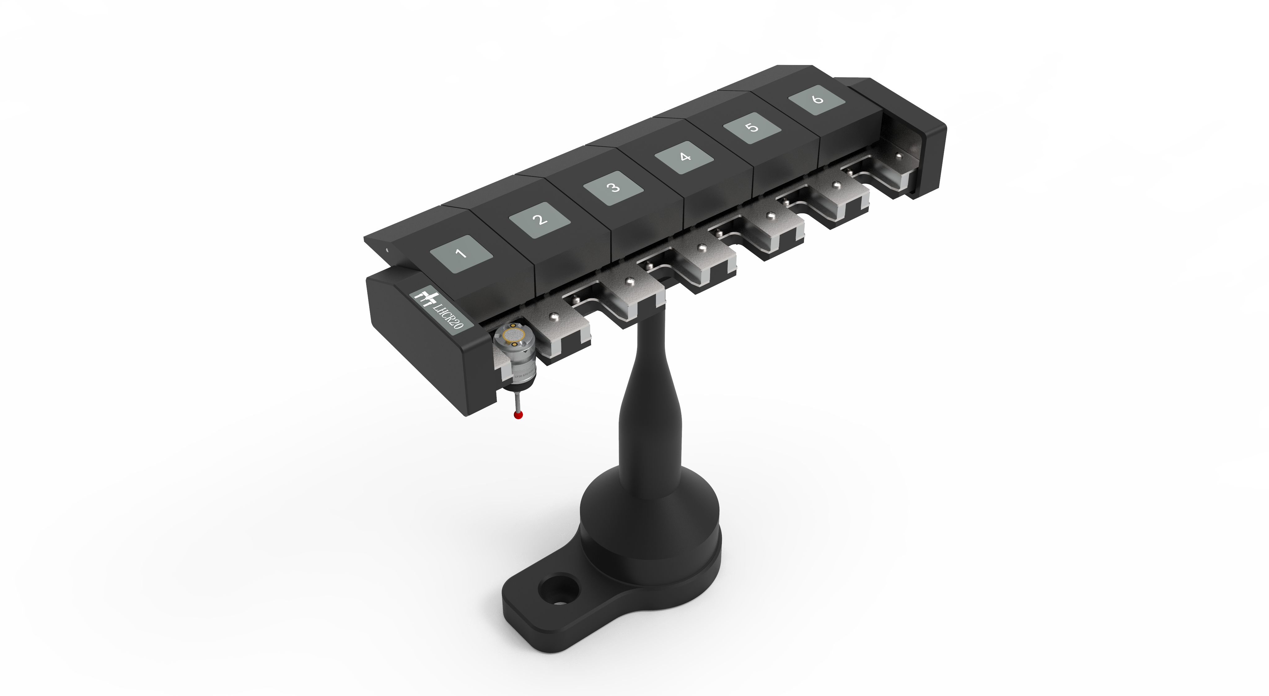 Automatic CMM changing rack with multiple numbered module positions