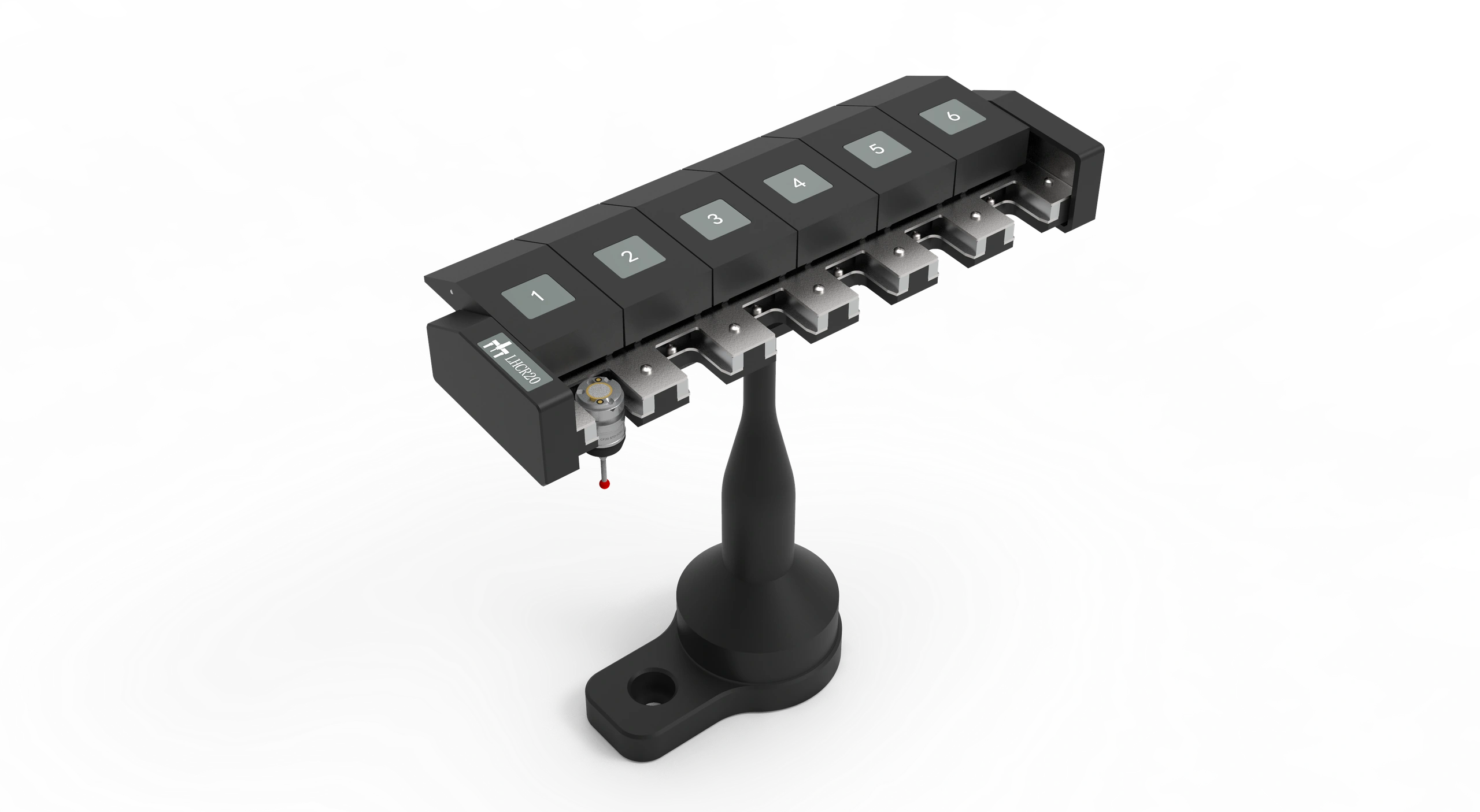 Automatic CMM changing rack with multiple numbered module positions